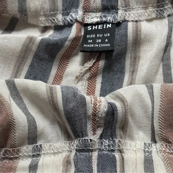 Striped High Waist Shorts Medium – SHEIN Y2K Retro Preppy Aesthetic - Picture 4 of 6